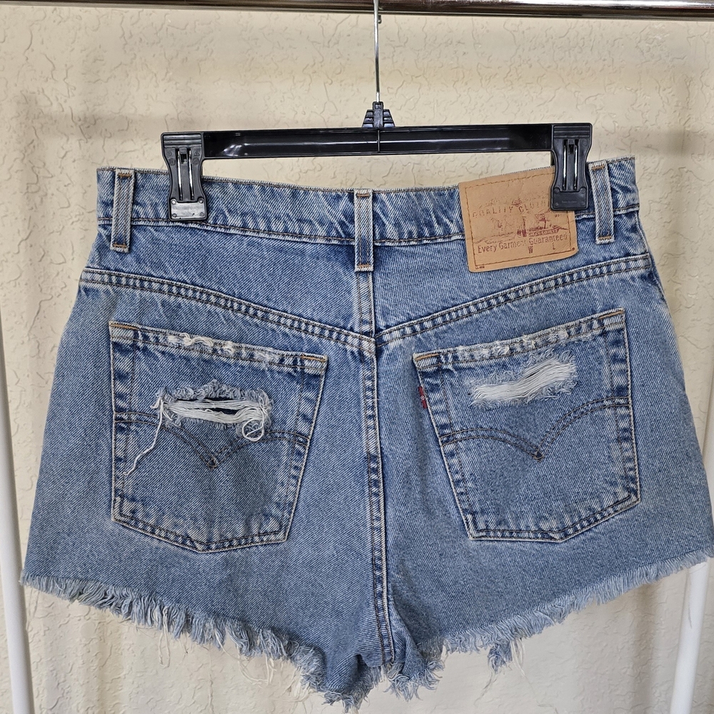 Levi's Women's Distressed Blue Jean Shorts